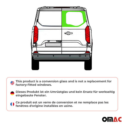 Heckscheibe Fenster für Ford Transit Custom ab 2023 Doppelflügeltür Rechts L1 L2 OMAC DE