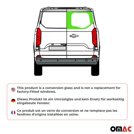 Heckscheibe Fenster für Ford Transit Custom ab 2023 Doppelflügeltür Rechts L1 L2 OMAC DE