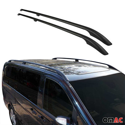 Dachreling Relingträger für VW Amarok 2022-2024 Double Cab Alu Schwarz 2 tlg OMAC DE