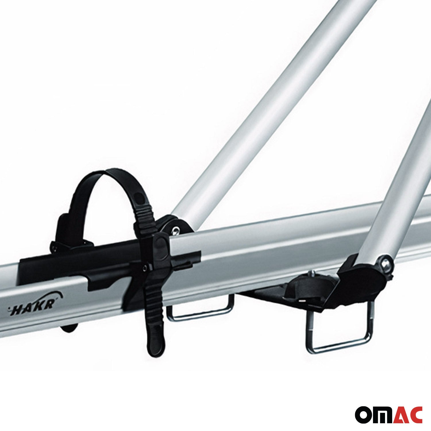 2x Fahrradträger Dachfahrradträger bis 17kg Aluminium Silber Fahrradhalter OMAC DE