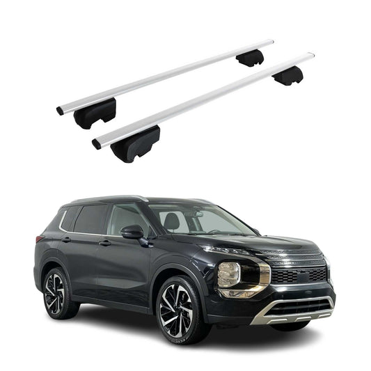 Dachträger Grundträger für Mitsubishi Outlander 2021-2023 Metall Silber ABE 2x OMAC DE