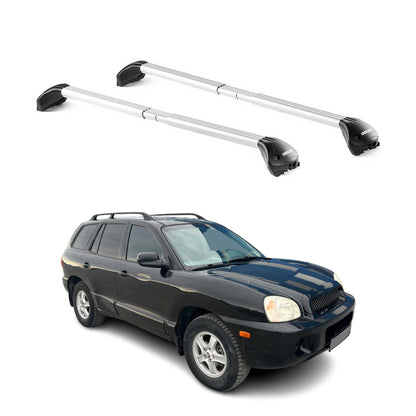 Dachträger Grundtäger für Hyundai Santa Fe 2000-2012 5 tür 100kg Alu Grau 2x ABE OMAC DE