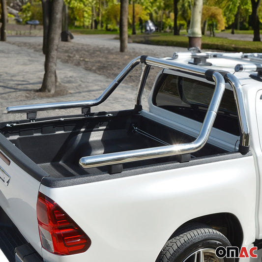 Überrollbügel Rollbar für Nissan Navara D22 1999-06 Gefärbten Stahl Ø76 Schwarz OMAC DE