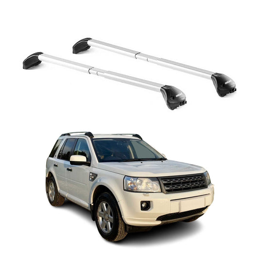 Dachträger Grundtäger für Land Rover Freelander 2 2007-2015 100kg Alu Silber ABE OMAC DE