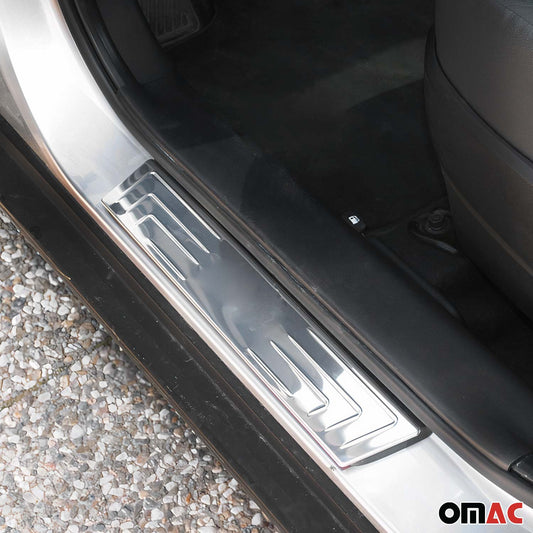 Einstiegsleisten Türschweller für Hyundai ix35 2010-2024 Edelstahl Silber 4tlg OMAC DE