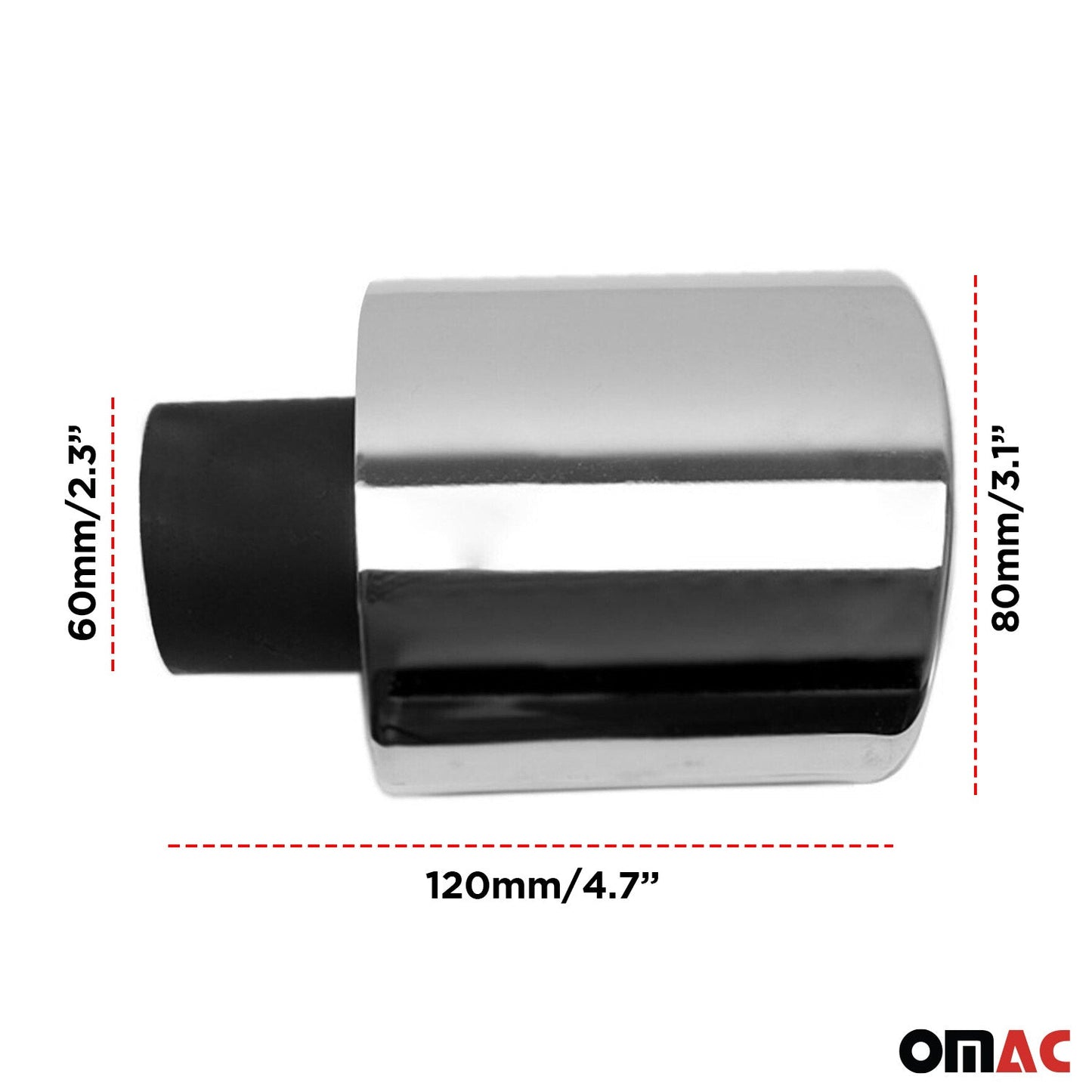 Auspuffblende Endrohr für Mercedes C Klasse CLC 1993-2024 Edelstahl Chrom 1tlg OMAC DE