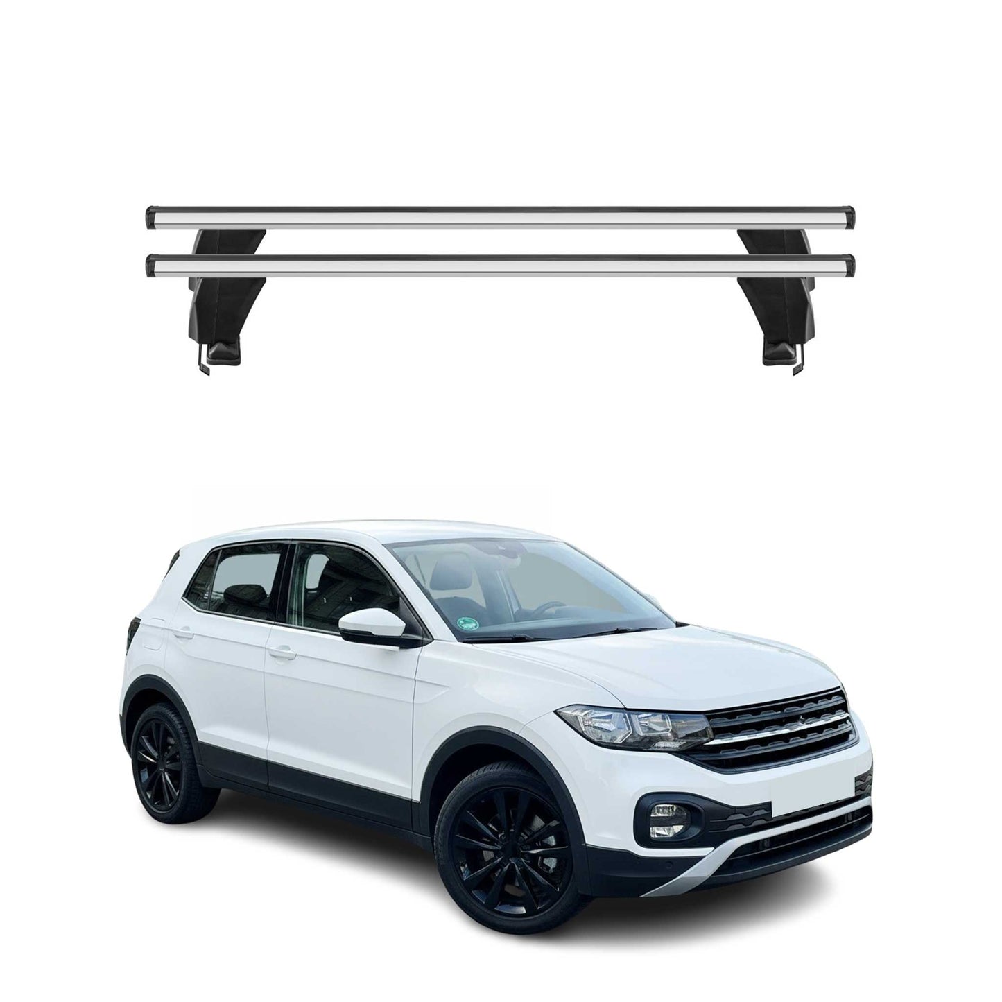 Menabo Dachträger Grundträger für VW T-Cross 2018-2025 Alu Grau 2tlg OMAC DE