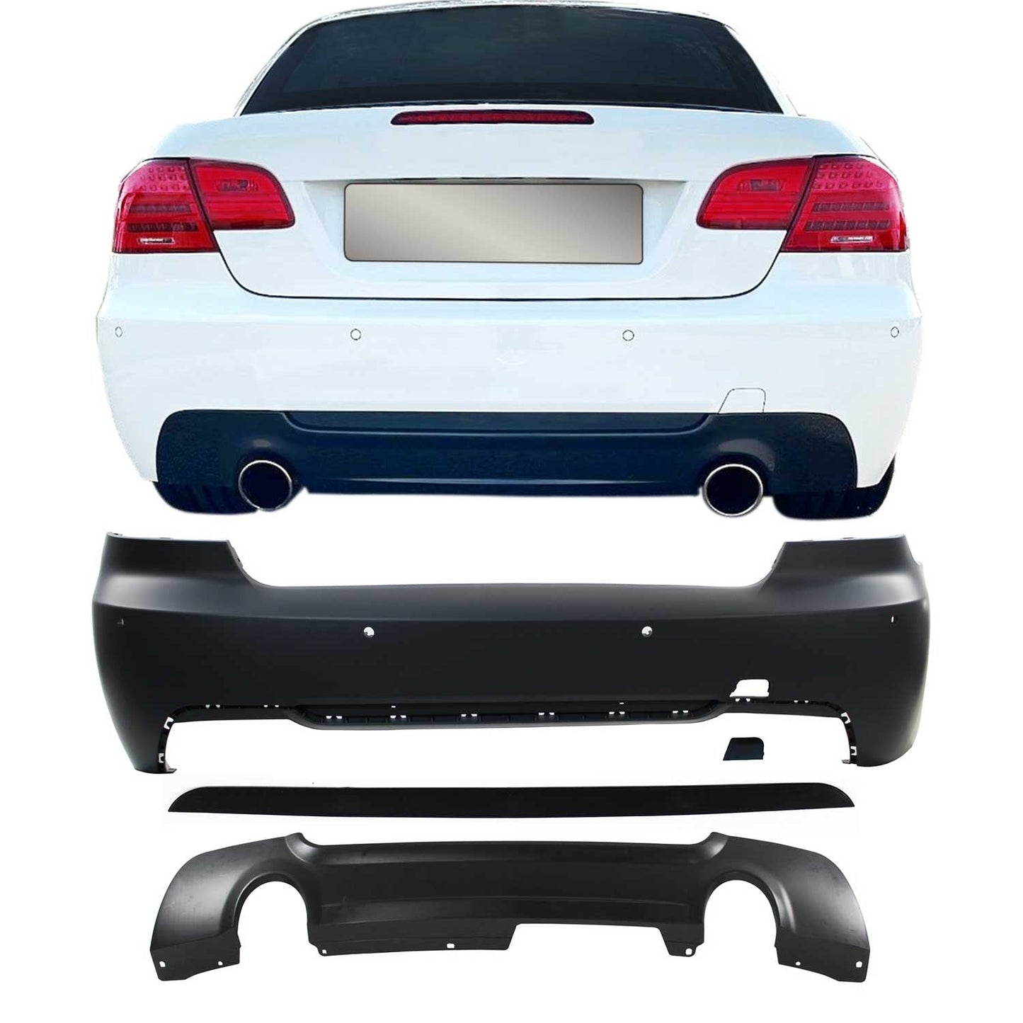 JOM Stoßstangen Kit & Seitenschweller für BMW E92/ E93 LCI 2010-2013 Schwarz OMAC DE