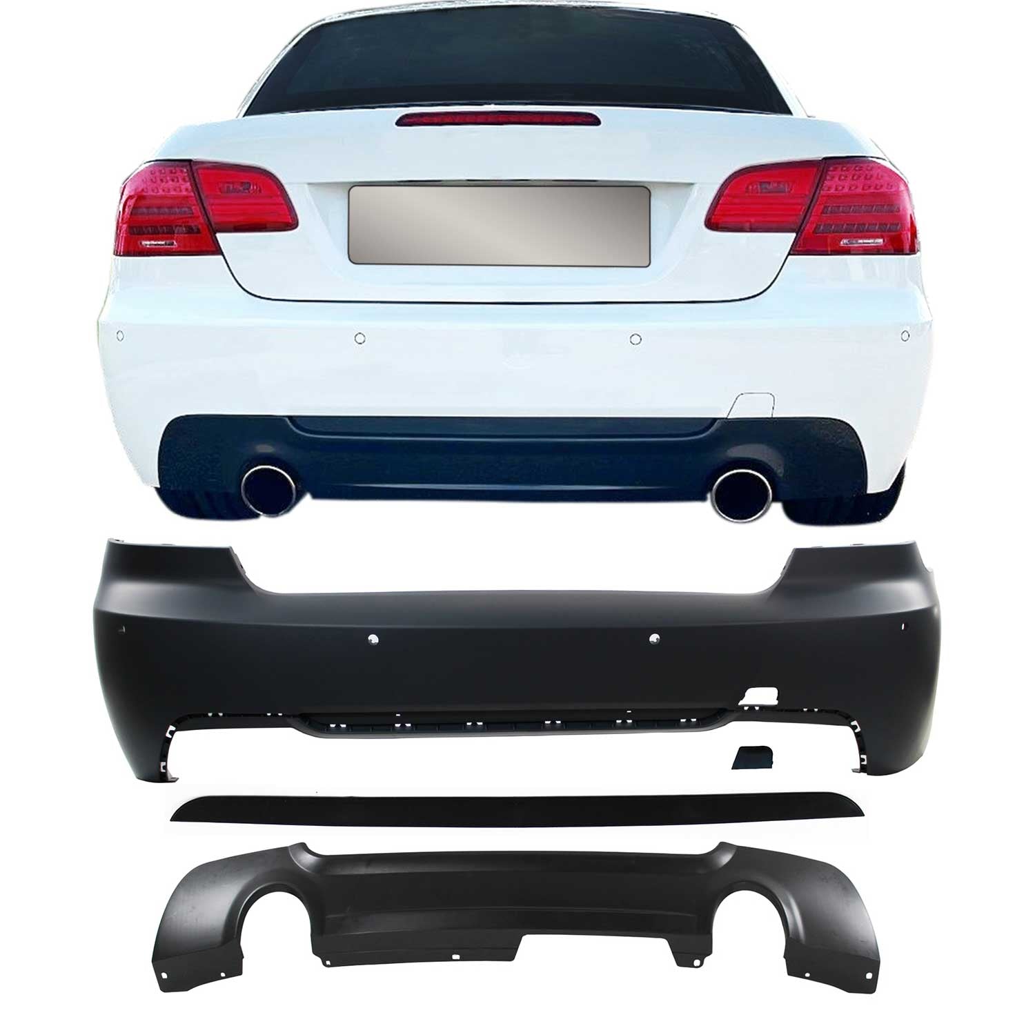 JOM Stoßstangen Kit & Seitenschweller für BMW E92/ E93 LCI 2010-2013 Schwarz OMAC DE