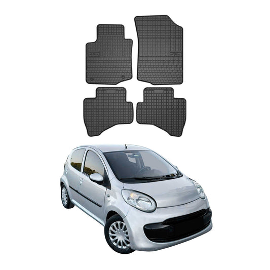 2005-2014 Citroen C1 Fußmatten Gummi Schwarz 4 tlg OMAC DE