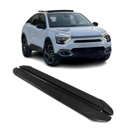 Seitenschweller Trittbretter für Citroen C4 2020-2025 Schwarz Aluminium 2 tlg OMAC DE