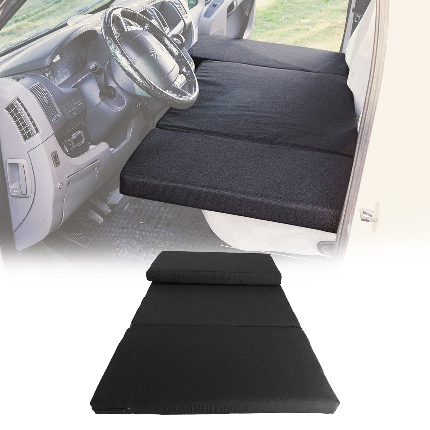 Camper Bett Fahrerhausbett Matratze für Fiat Ducato 1993-2006 Polyester Schwarz OMAC DE