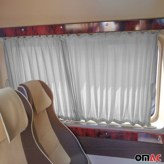 2006-2024 Fiat Ducato/e-Ducato III Schiebetür Gardinen Maß Radstand Grau 6x