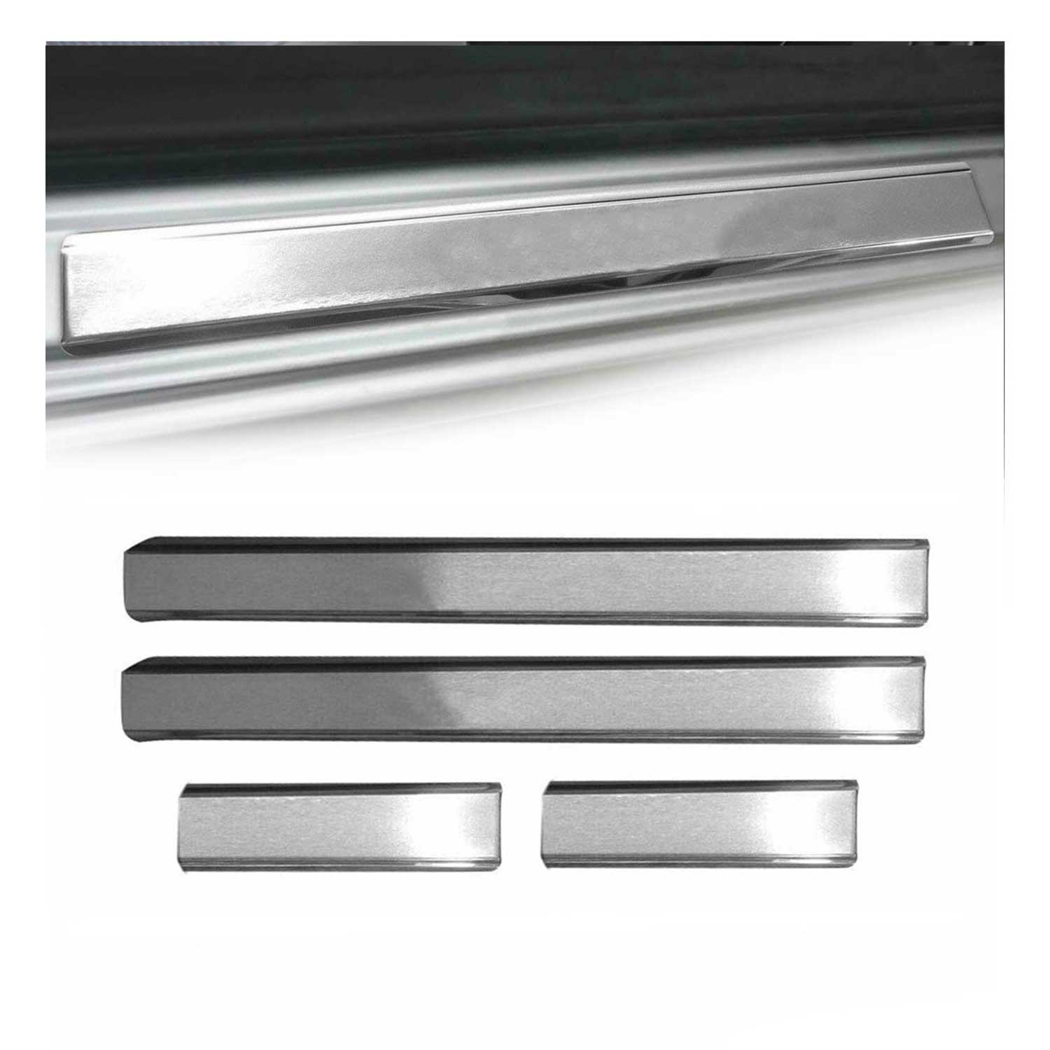 Einstiegsleisten Türschweller für VW Tiguan 2007-2016 Edelstahl Silber 4x OMAC DE