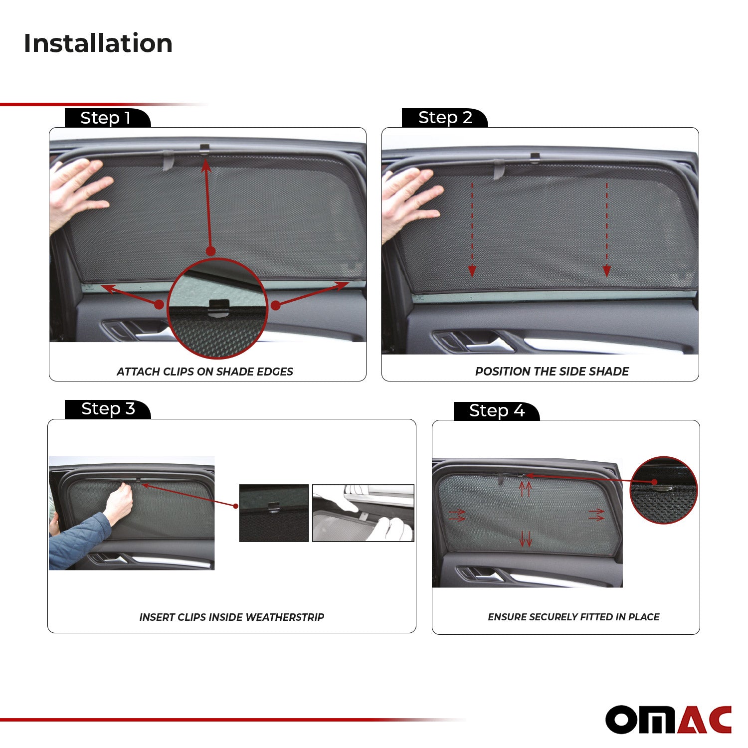 Sonnenschutz Seitenfenster für Ford Mondeo mk5 Turnier 2014-2022 Heckscheibe 2x OMAC DE