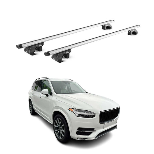 Dachträger Grundtäger für Volvo XC90 2002-2025 5 tür 90kg Alu Silber 2 tlg ABE OMAC DE