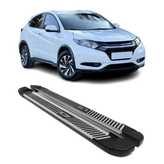 Trittbretter Seitenbretter Seitenschweller für Honda HR-V 2016-2021 Alu Schwarz OMAC DE