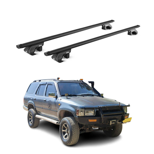 Dachträger Grundtäger für Toyota 4 Runner N130 1989-1995 90kg Alu Schwarz 2x ABE OMAC DE