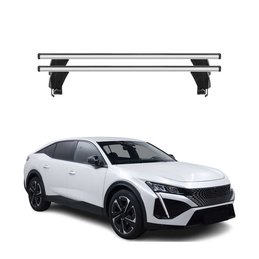 Menabo Dachträger Grundträger für Peugeot 408/408 X 2022-2025 Alu Grau 2tlg OMAC DE