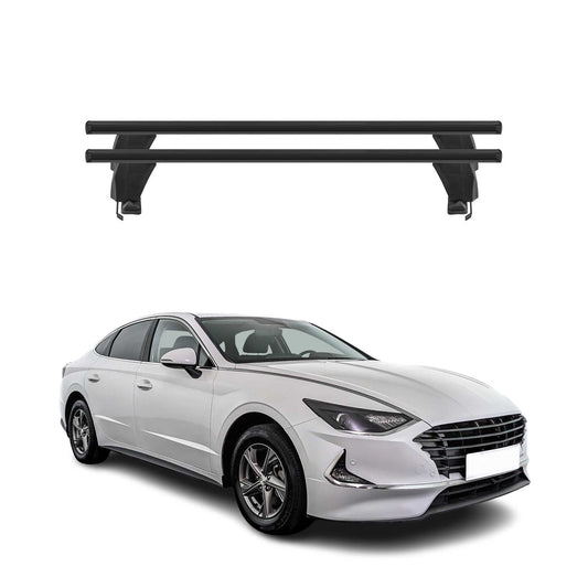 Menabo Dachträger Grundträger für Hyundai Sonata VIII 2019-2025 Alu Schwarz 2tlg OMAC DE