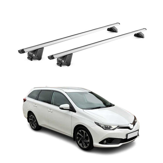Dachträger Grundtäger für Toyota Auris mk2 Kombi 2012-18 100kg Alu ABE Grau 2tlg OMAC DE