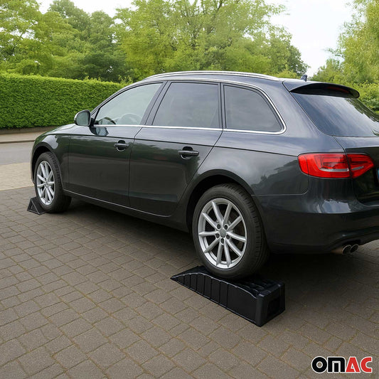 Auffahrrampen Set KFZ-Rampen bis 5 Tonnen Tragkraft Rutschfeste Auto Rampe OMAC DE