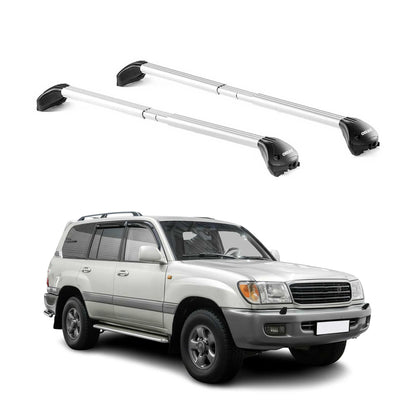 Dachträger für Toyota Land Cruiser 90 1996-2002 3 tür 100kg Alu Silber 2x ABE OMAC DE