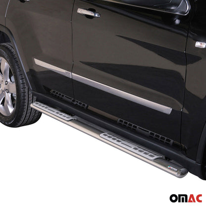Edelstahl Seitenschweller Schwellerrohre für Jeep Grand Cherokee 2010-2013 Grau OMAC DE
