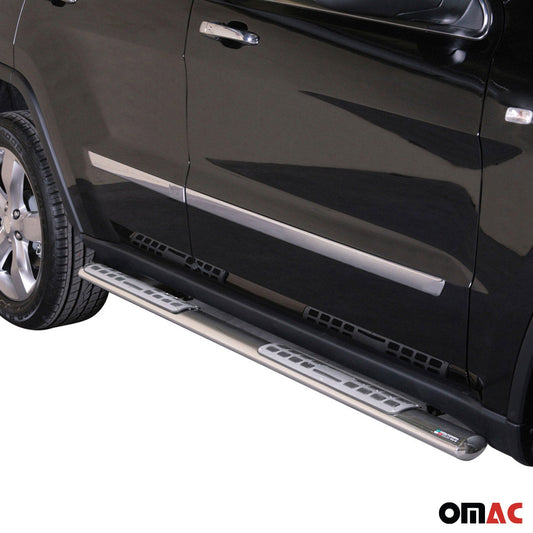 Edelstahl Seitenschweller Schwellerrohre für Jeep Grand Cherokee 2010-2013 Grau OMAC DE