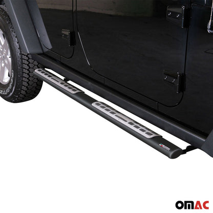 Stahl Seitenschweller Schwellerrohre für Jeep Wrangler 2007-2018 Schwarz OMAC DE