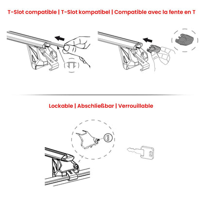 Dachträger Grundtäger für Audi Q3 mk2 2018-2025 100kg Aluminium Silber 2tlg ABE