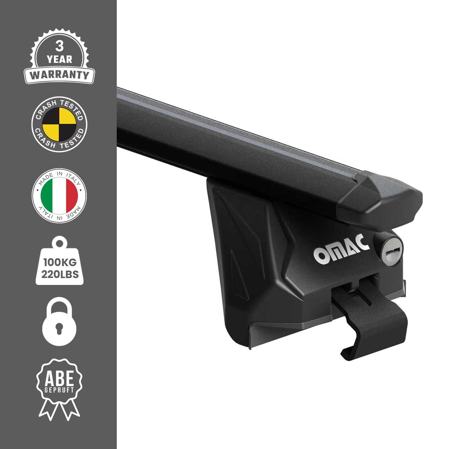 Dachträger Grundtäger für Opel Astra H J Kombi 2004-2015 100kg Alu Schwarz ABE