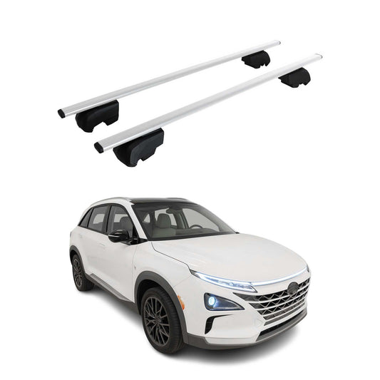 Dachträger für Hyundai Nexo 2019-2025 Grundträger Metall Silber ABE 2x OMAC DE