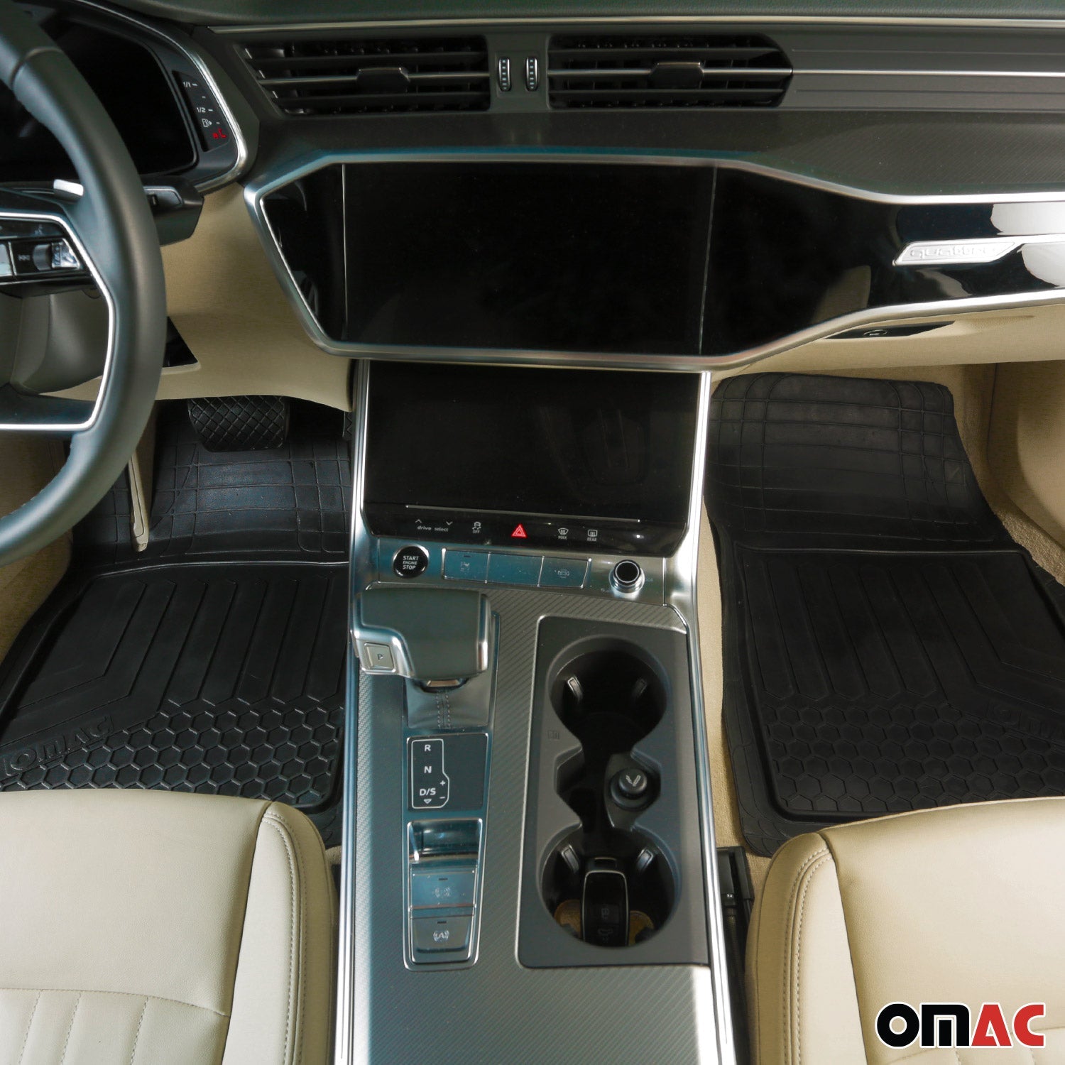 2024-2025 Skoda Elroq Fußmatten Gummimatten 3D Matte Gummi TPE Schwarz 4tlg OMAC DE