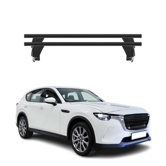 Menabo Dachträger Grundträger für Mazda CX-60 2022-2025 Alu Schwarz 2tlg OMAC DE