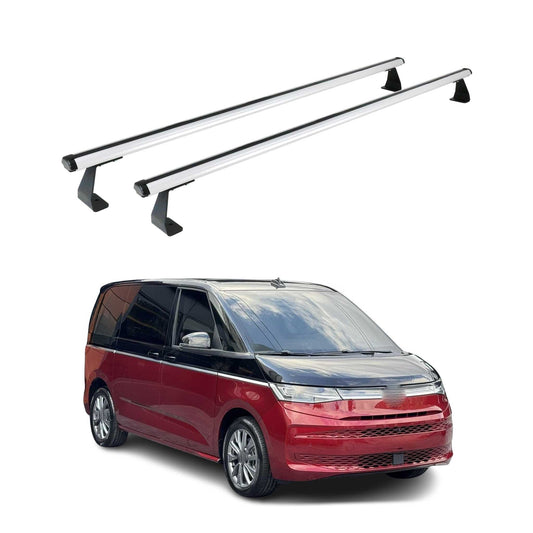 Dachträger Grundtäger für VW T7 Multivan 2021-2025 75kg Aluminium Silber 2 tlg OMAC DE