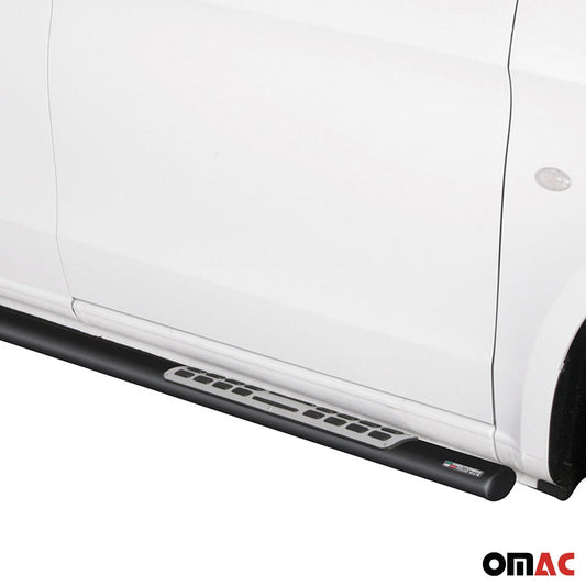 Edelstahl Seitenschweller Schwellerrohre für Mercedes Vito Viano 2010-14 Schwarz OMAC DE