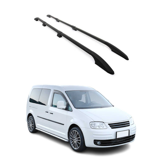 Dachreling Dachgepäckträger für VW Caddy 2015-2020 L2 Langer RS Alu Schwarz OMAC DE