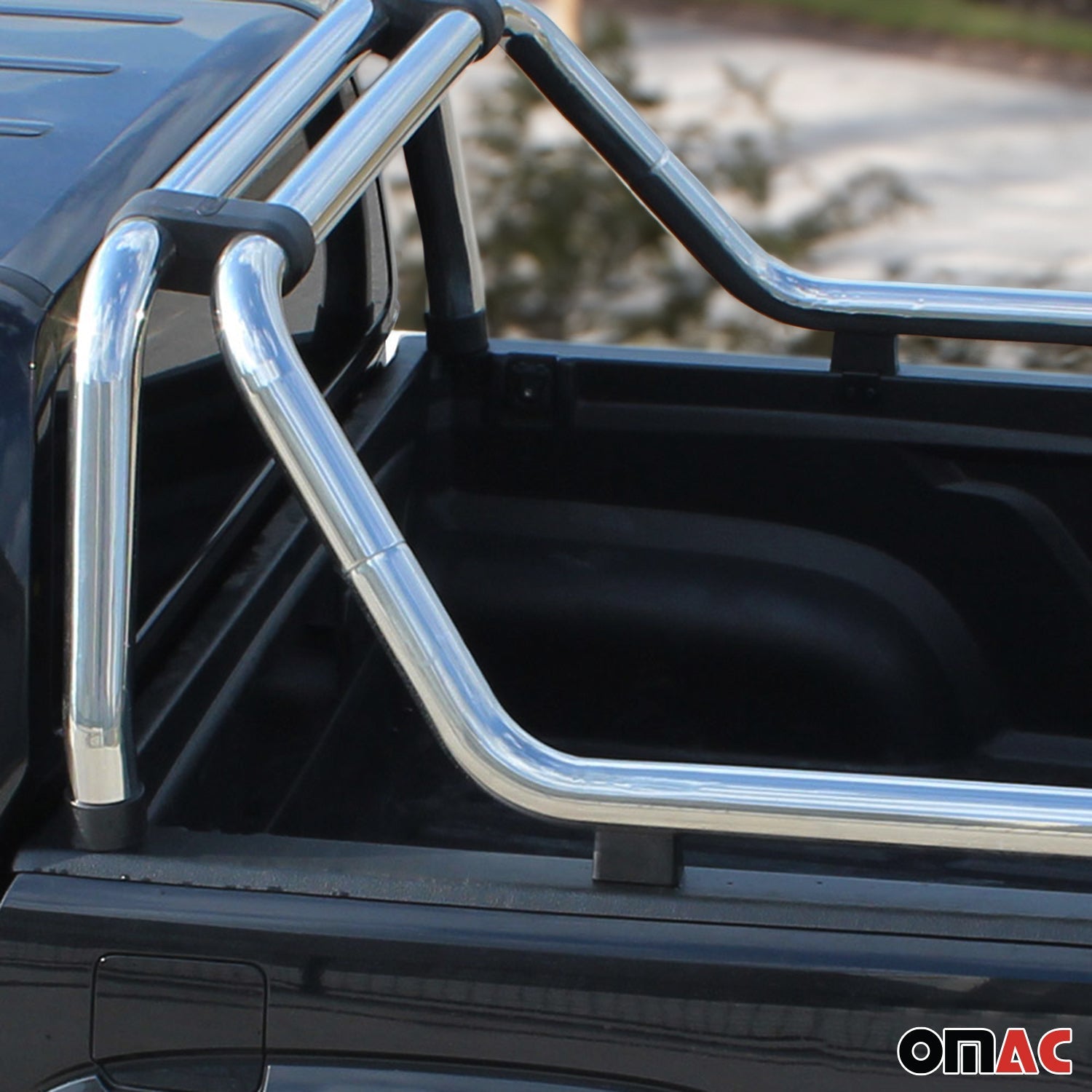 Überrollbügel Rollbar für Nissan Navara D22 1999-06 Gefärbten Stahl Ø76 Schwarz OMAC DE