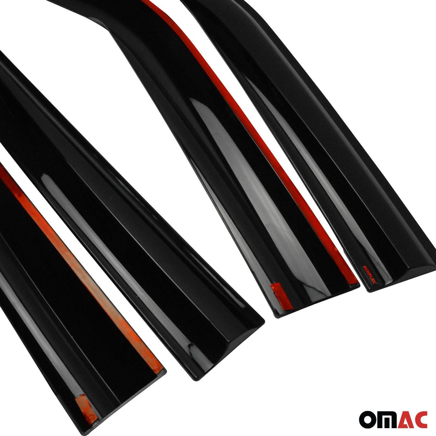 Motorhaube Deflektor Windabweiser Regenabweiser Set für Audi Q7 4L 2006-2015 OMAC DE