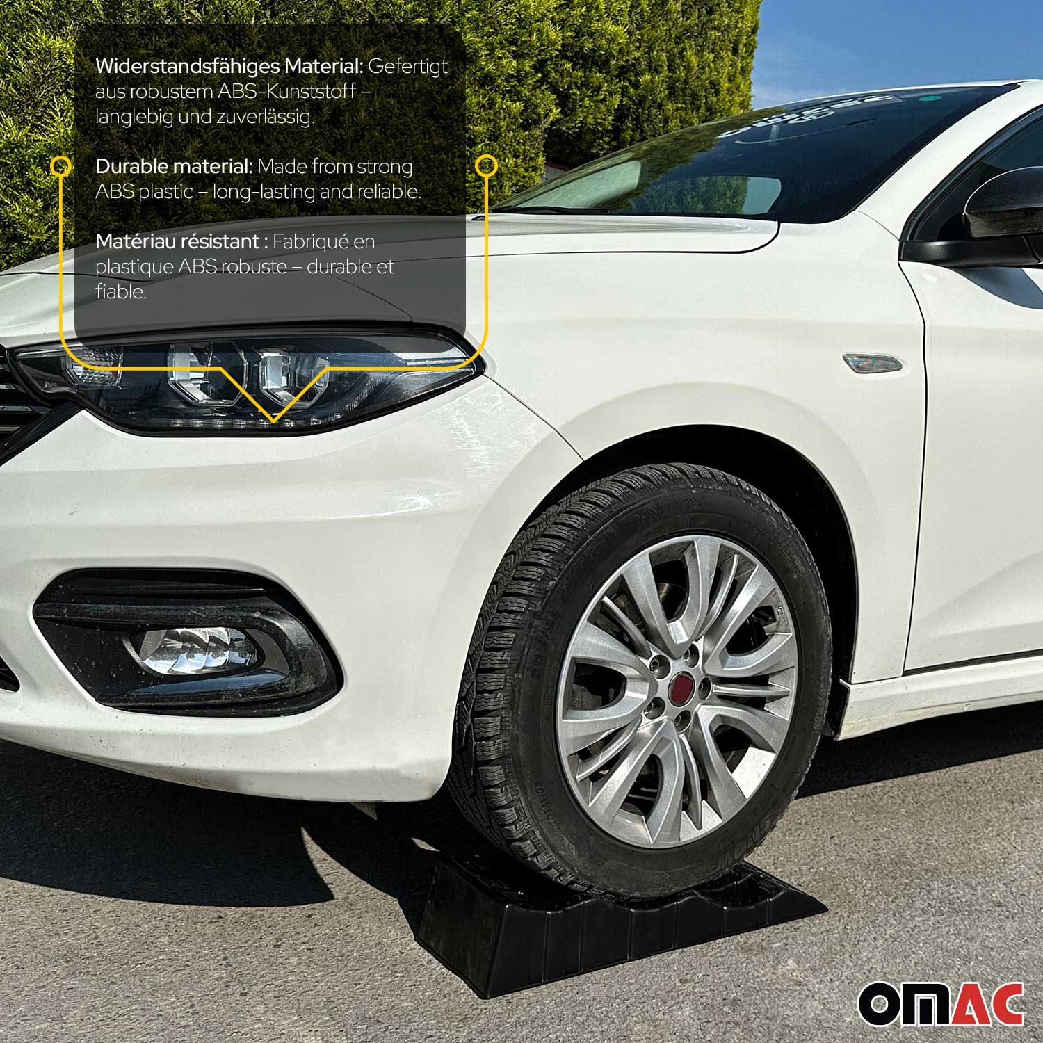Auffahrrampen Set KFZ-Rampen bis 3.5 Tonnen Tragkraft Rutschfeste Auto Rampe OMAC DE