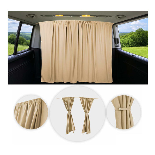 Autogardinen Fahrerhaus Maß Gardinen Camping Sonnenschutz Beige 130x180 OMAC DE