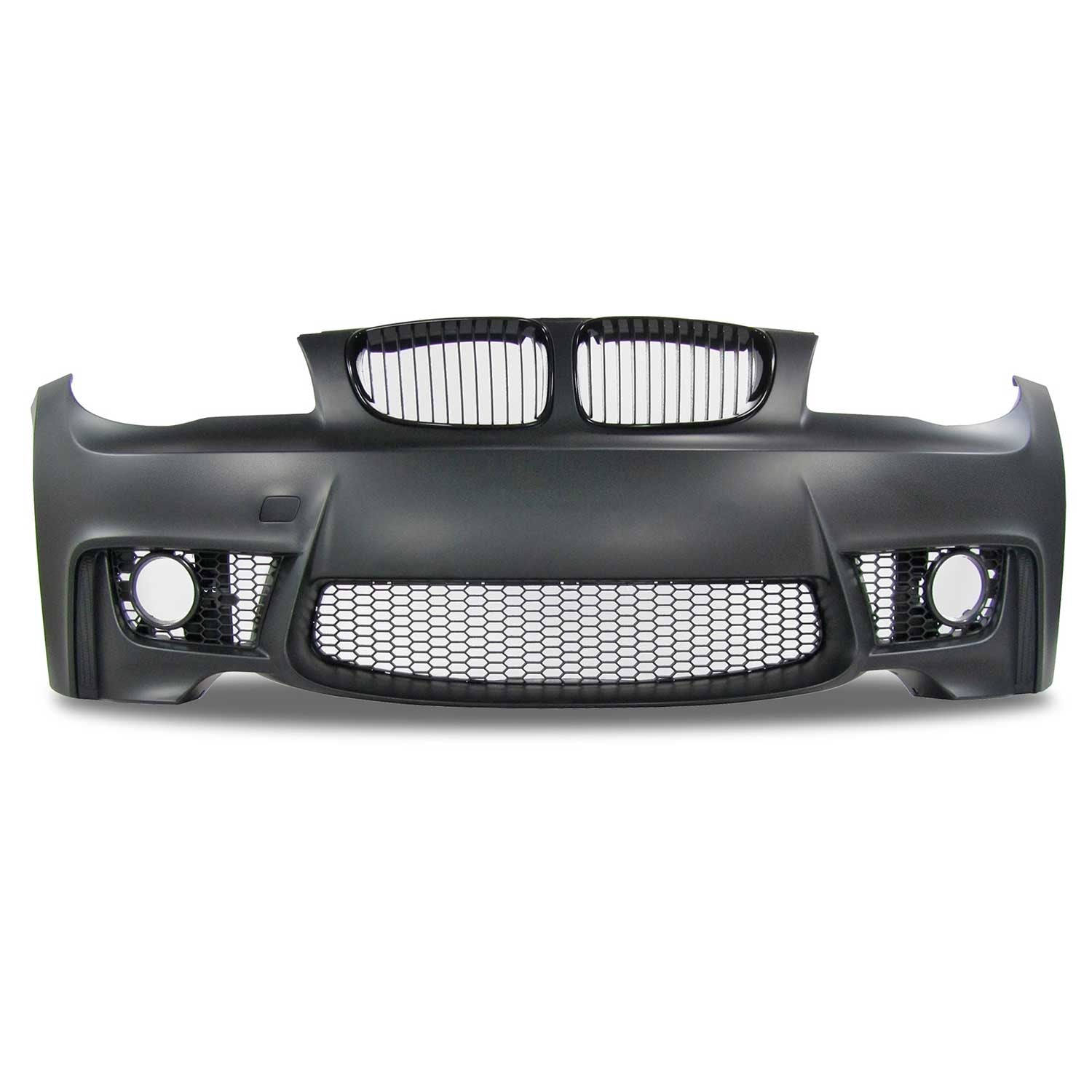 JOM Frontstoßstange für BMW E81/E82/E87/E88 2004-2013 mit Kühlergrill Schwarz OMAC DE