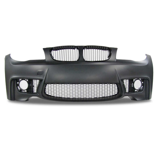 JOM Frontstoßstange für BMW E81/E82/E87/E88 2004-2013 mit Kühlergrill Schwarz OMAC DE