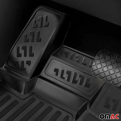 1989-1995 Mercedes E Klasse W124 Fußmatten Zuschneidbar TPE Schwarz 4 tlg