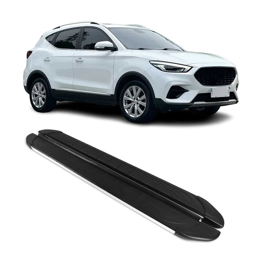 Seitenschweller Trittbretter für MG ZS 2018-2025 Silber Aluminium 2 tlg OMAC DE