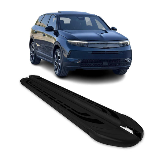 2024-2025 Opel Grandland II Trittbretter Seitenschweller Seitenbretter Aluminium Schwarz OMAC DE