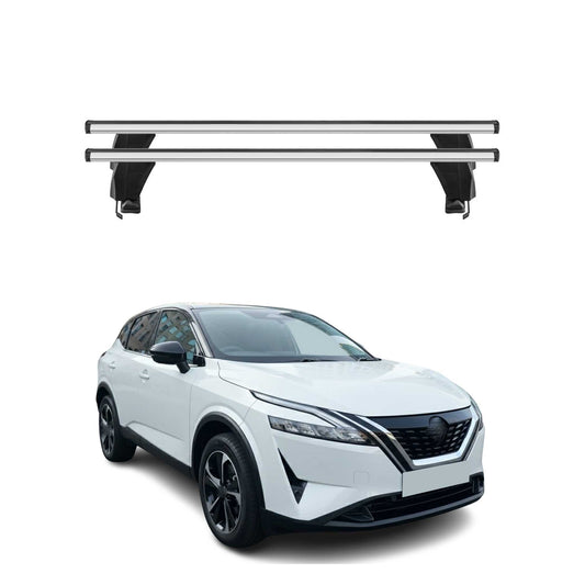 Menabo Dachträger Grundträger für Nissan Qashqai III J12 2021- Alu Grau 2tlg OMAC DE