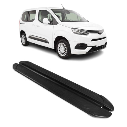 Trittbretter Seitenschweller für Toyota Proace City 2019-25 L1 Aluminium Schwarz