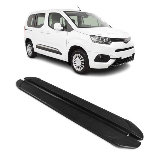 Trittbretter Seitenschweller für Toyota Proace City 2019-25 L1 Aluminium Schwarz